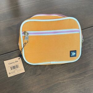 Orange Waist / Shoulder Pouch with Blue Trim